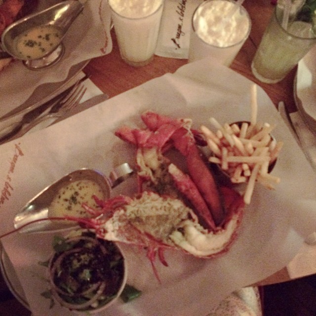 Knocking things off the London bucket list starting with a 1.5 pound lobster.